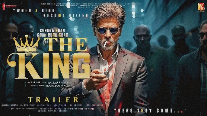 Shah Rukh Khan performing a high-intensity fight scene in King trailer, showcasing thrilling stunts and dramatic combat