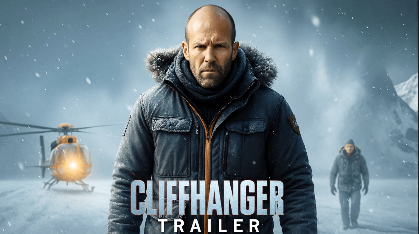 Cliffhanger 2026 movie poster starring Lily James and Pierce Brosnan